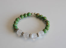 Load image into Gallery viewer, Jewelry - Mosaic Turquoise (Magnesite) and Selenite Bead Bracelet