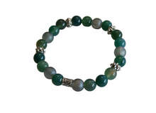 Load image into Gallery viewer, Jewelry - Green Agate Bead Bracelet