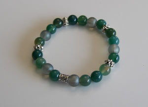 Jewelry - Green Agate Bead Bracelet