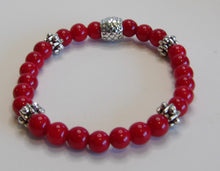 Load image into Gallery viewer, Jewelry- Red Jade Bead Bracelet