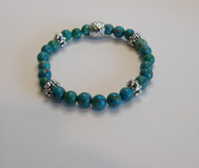 Load image into Gallery viewer, Jewelry - Blue Turquoise Bead Bracelet