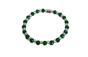 Jewelry - Green Glass Crystal Bead Bracelet