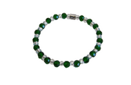 Jewelry - Green Glass Crystal Bead Bracelet