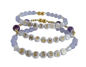 Balance Bracelets -  THANKFUL GRATEFUL BLESSED bracelet