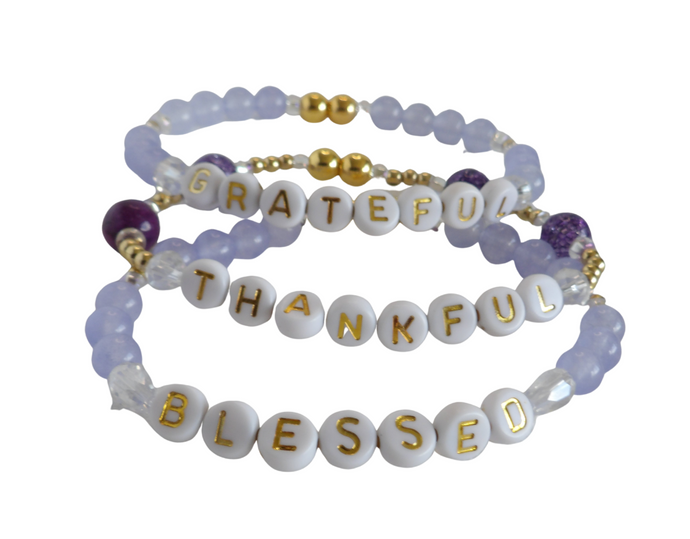 Balance Bracelets -  THANKFUL GRATEFUL BLESSED bracelet