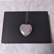 Load image into Gallery viewer, Jewelry - Pink Heart Rose Quartz pendant with chain
