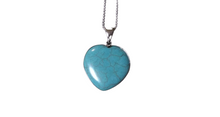 Load image into Gallery viewer, Jewelry - Turquoise Heart shaped pendant with chain
