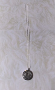 Jewelry- Silver round Lotus Flower locket with ball chain