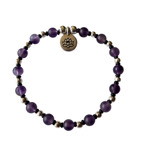 Jewelry - Amethyst bracelet with black and silver accents