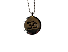Load image into Gallery viewer, Jewelry -  OM Meditation round silver locket with chain