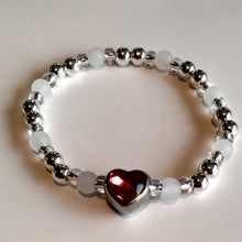 Load image into Gallery viewer, Jewelry- Pink Crystal heart bracelet