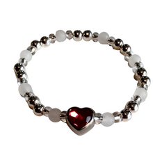 Load image into Gallery viewer, Jewelry- Pink Crystal heart bracelet