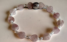 Load image into Gallery viewer, Jewelry - Rose Quartz Heart bead bracelet