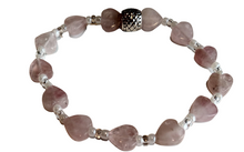 Load image into Gallery viewer, Jewelry - Rose Quartz Heart bead bracelet