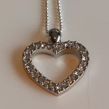 Load image into Gallery viewer, Jewelry- Heart Crystal Pendant with Chain