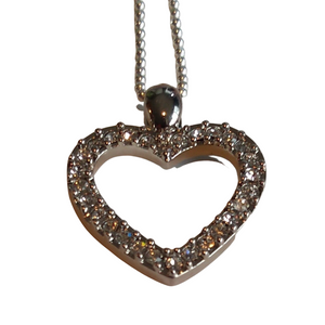 Jewelry- Heart Crystal Pendant with Chain