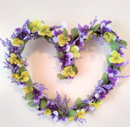 Wreaths-  Silk Pansy wreath