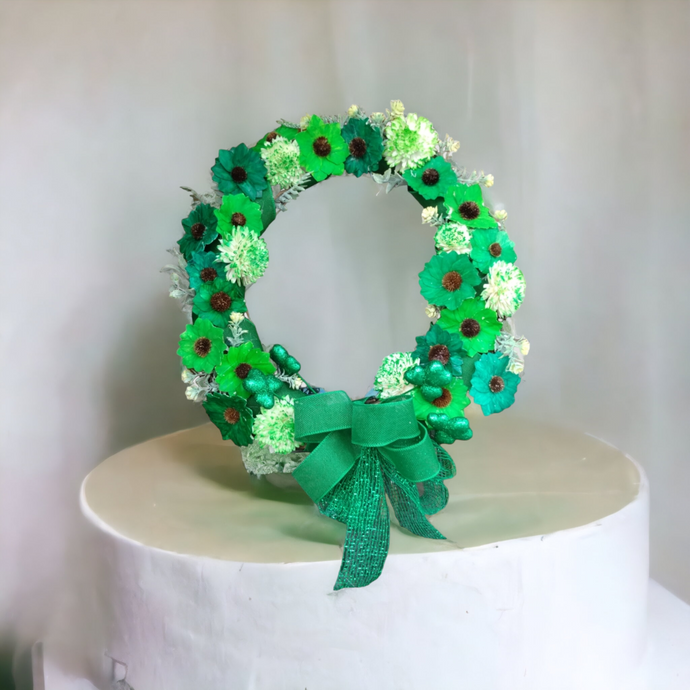Wreath- Green Flowers