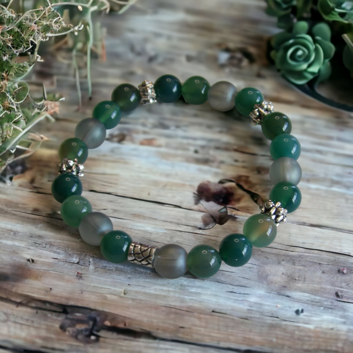 Jewelry - Green Agate Bead Bracelet