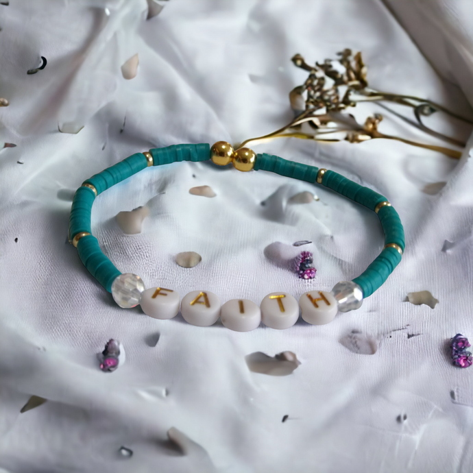 Balance Bracelets- FAITH  Heishi bracelet