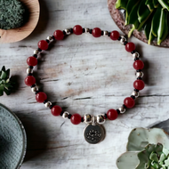 Jewelry - Red Jade bead bracelet