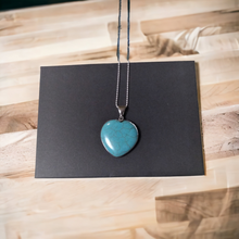 Load image into Gallery viewer, Jewelry - Turquoise Heart shaped pendant with chain