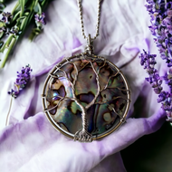 Jewelry- Necklace with Abalone shell pendant