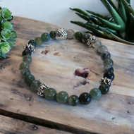 Jewelry- Green Agate Bead Bracelet