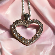 Load image into Gallery viewer, Jewelry- Heart Crystal Pendant with Chain